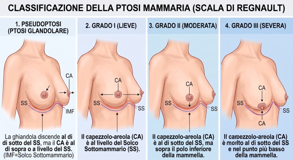 Classificazione della ptosi mammaria di Regnault