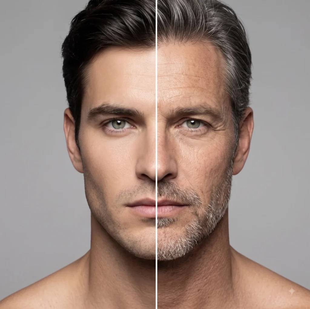 Facelift in a man