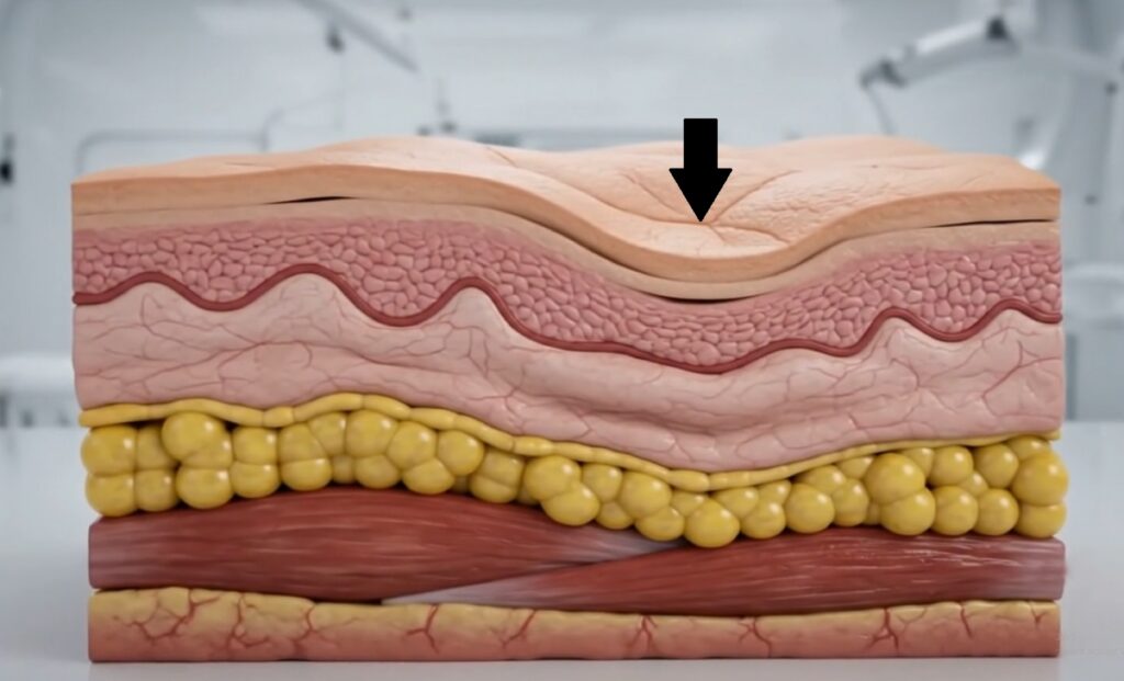 Flaccidez cutanea abdomen