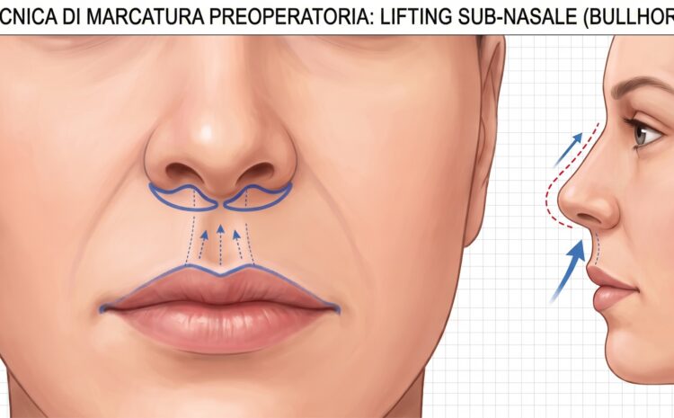 Marcatura preoperatoria del lifting del labbro