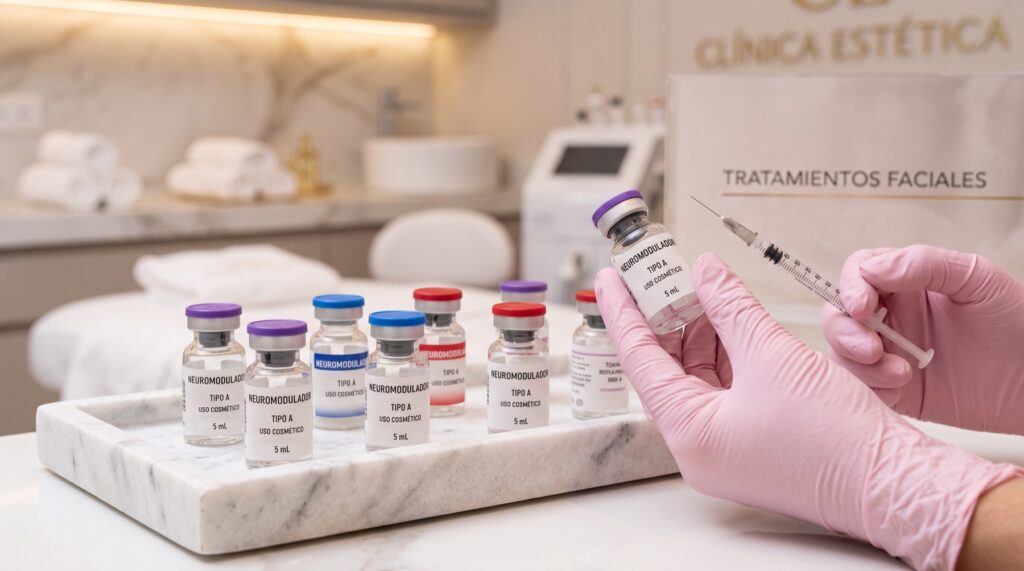 Neuromoduladores viales tratamiento facial
