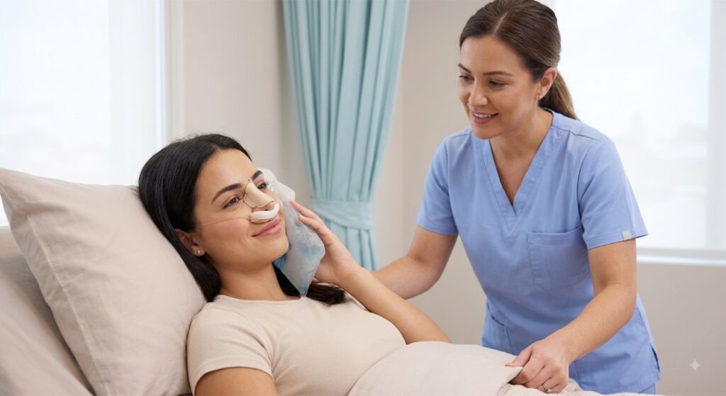Postoperatorio inmediato rinoplastia