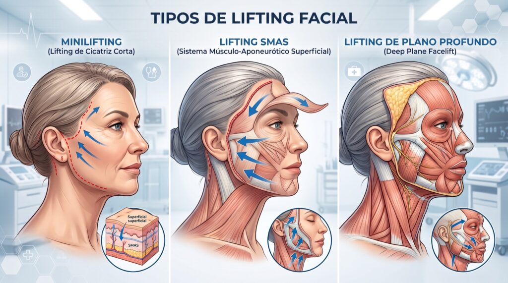 Tipos de lifting facial